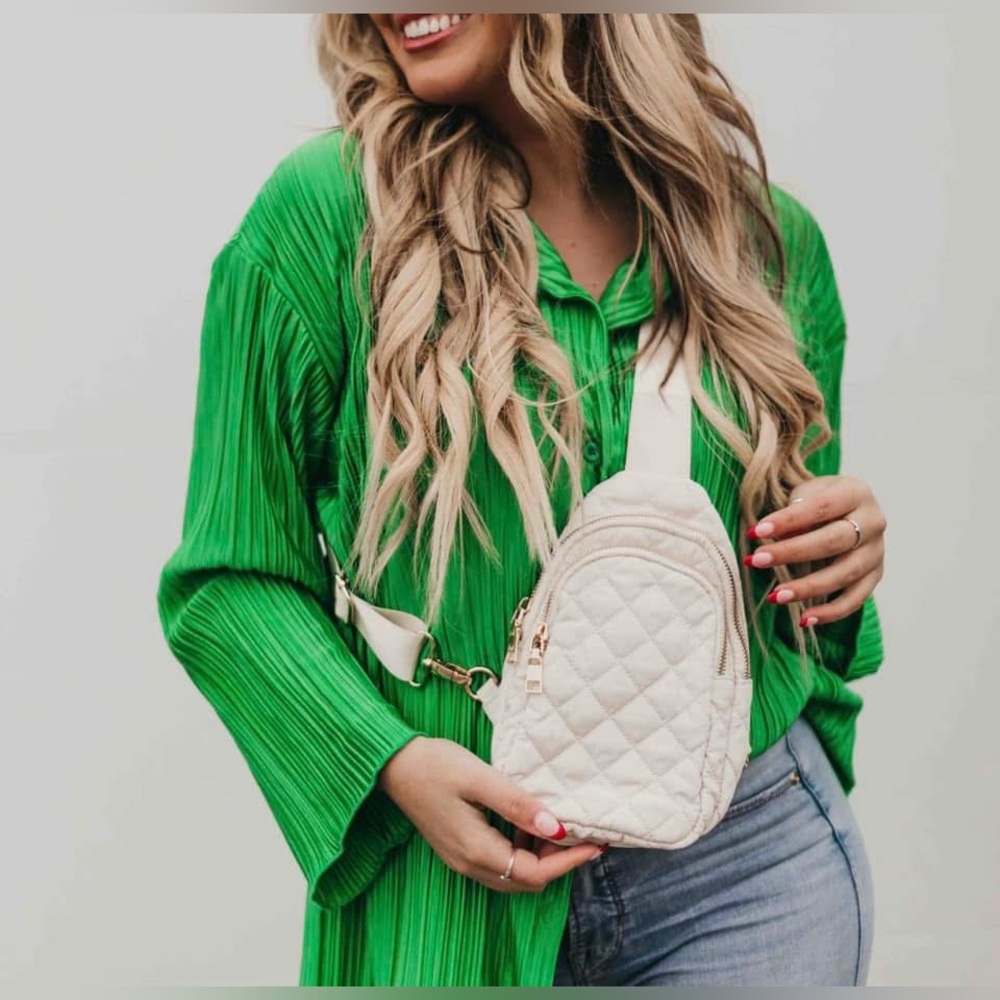 🤍 Quilted Cream Crossbody – Everyday Chic 🤍